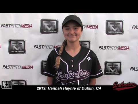 2019 Hannah Haynie Shortstop Softball Skills Video - Batbusters