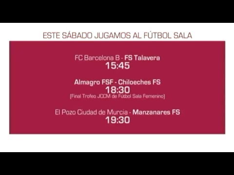 DIRECTO: 2ª Fútbol Sala. Barça Lassa B - Soliss FS Talavera. Castilla-La Mancha Media.