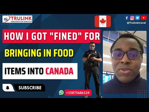 HOW NOT TO GET A FINE FOR BRINGING IN FOOD ITEMS INTO CANADA
