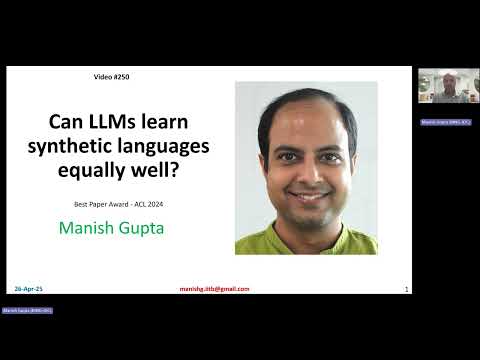 #250 Can LLMs learn synthetic languages equally well?