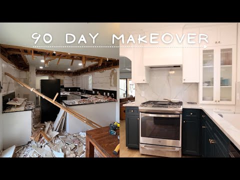 DIY EXTREME HOME MAKEOVER [90 Day Transformation!] // Kitchen, Living Room, Dining Room, Bathroom!