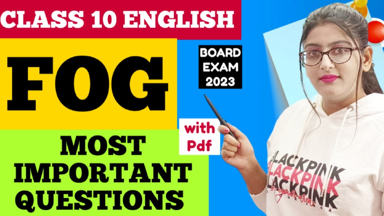 Fog poem question answer|Fog poem class 10 question answer|Fog poem most important question Class10