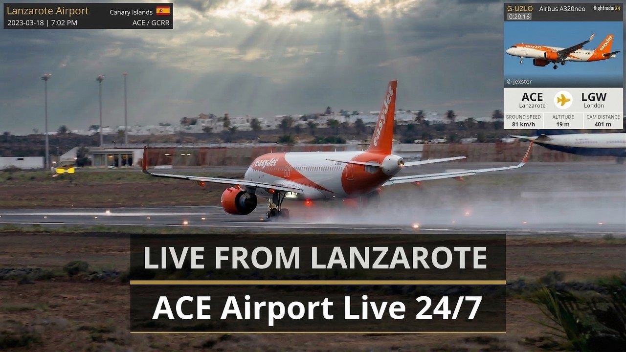 Live webcam view of Lanzarote Airport Tower & Apron