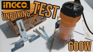 Unboxing + Testing Ingco PLM6001 Laminate Trimmer Router (600W, 6mm) / Ингко рачна фреза 600W #ingco