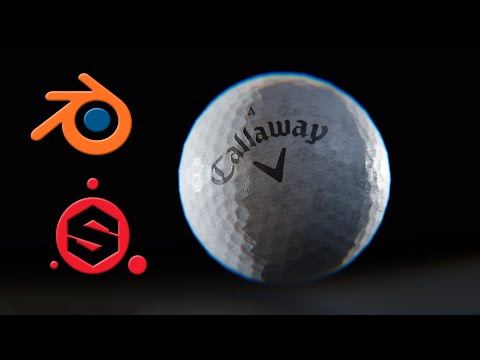 Part of a video titled Blender & Substance - Golf Ball Tutorial - YouTube