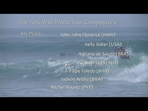 World Tour Of Surfing Competitors 2016 - Professional Surfers