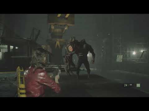 RESIDENT EVIL 2 REMAKE CLAIRE WALKTHROUGH PT 15 WILLIAM BIRKIN STAGE 2 BOSS FIGHT