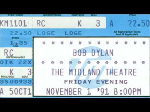 Bob Dylan 1991 US Fall Tour - Midland Theatre Kansas City, USA 1st November 1991