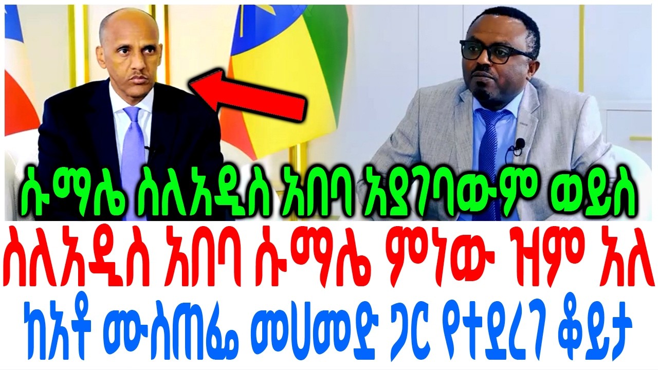 ስለአዲስ አበባ ሱማሌ ምነው ዝም አለ ከአቶ ሙስጠፌ መሀመድ ጋር የተደረገ ቆይታ