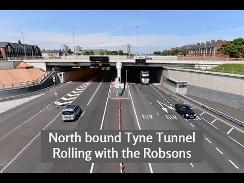 North Bound through Tyne Tunnel with caravan