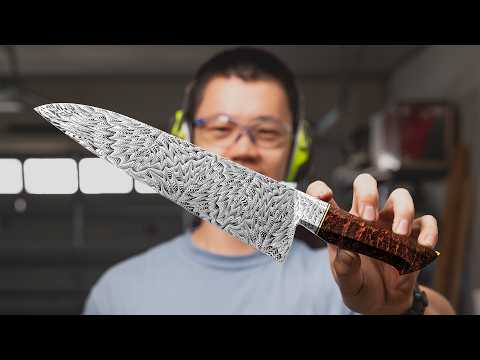 Making a $7000 Damascus Chef's Knife with the World's Rarest Wood