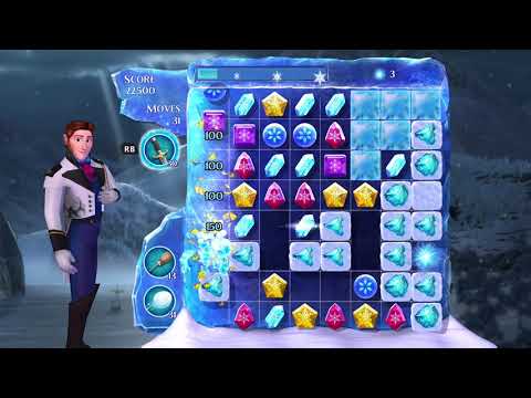 Frozen Free Fall: Snowball Fight Level 253 Walkthrough, No Power Ups