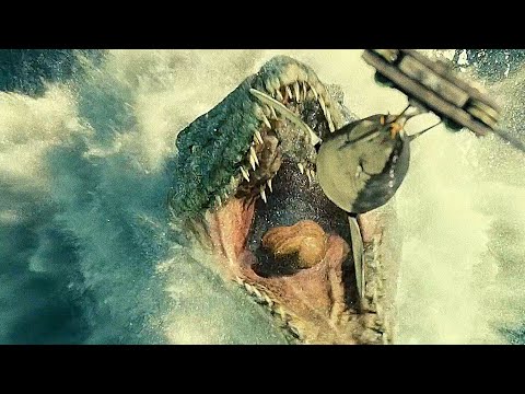 Mosasaurus Feeding Show Scene - Jurassic World (2015) Movie Clip 4K ULTRA HD