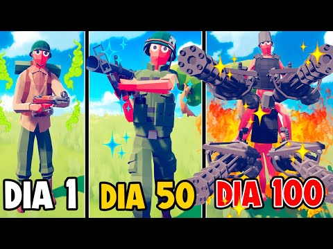 SOBREVIVE 100 DIAS COMO SOLDADO | TOTALLY ACCURATE BATTLE SIMULATOR