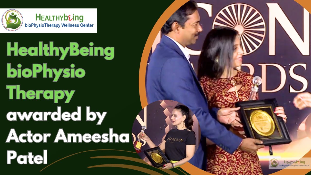 HealthyBeing bioPhysioTherapy awarded by Actor Ameesha Patel at an Event in Delhi