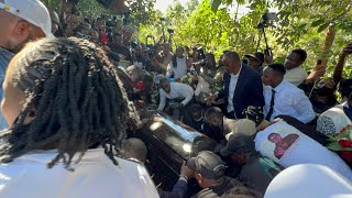CHAOS! AT BRIAN CHIRAS BURlAL  AS HIS BODY WAS LAID TO REST