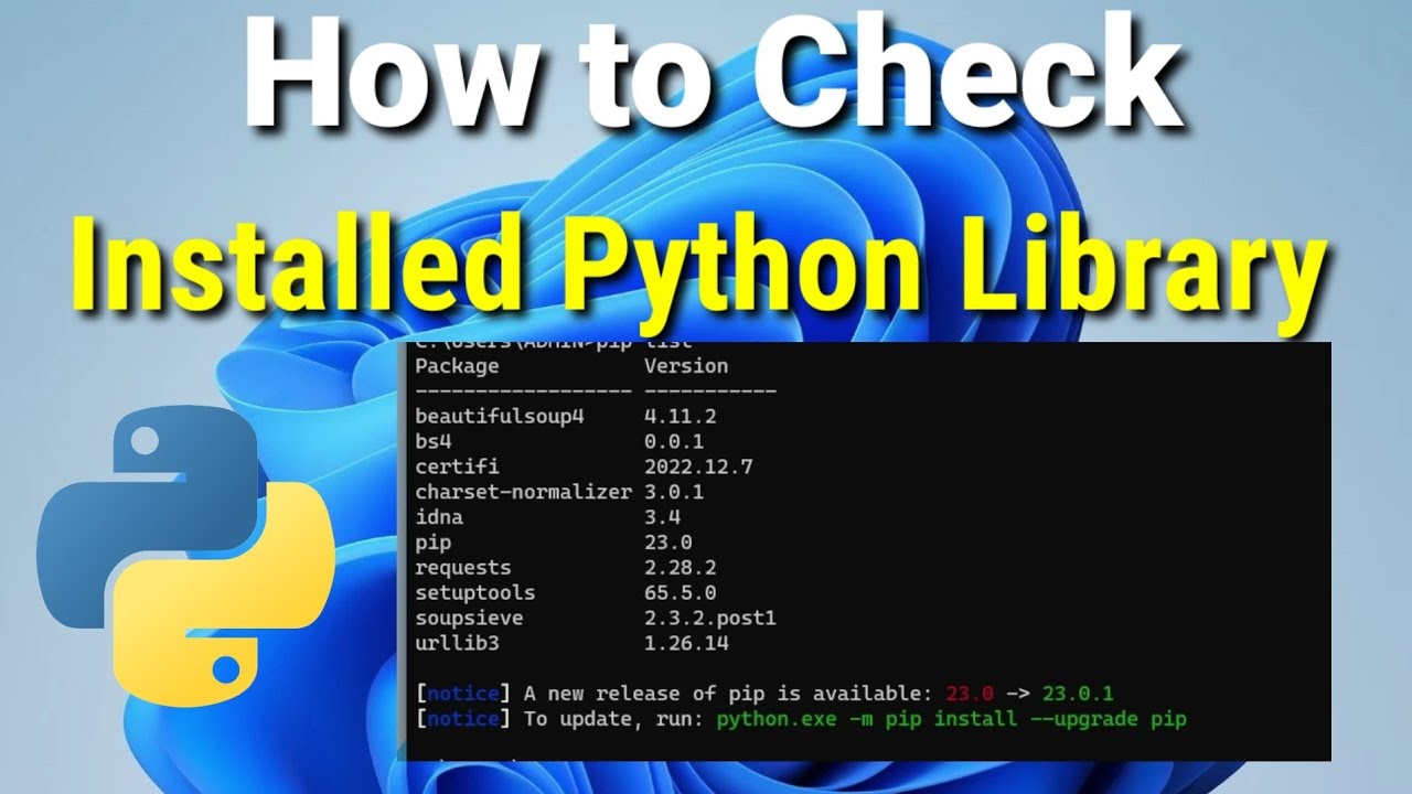 How to Check installed library in Python