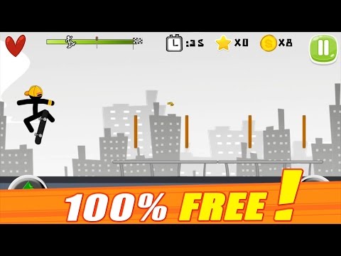Stickman Skate : 360 Epic City Video