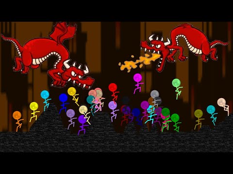 marble race - Fire Dragon Escape  - Survival Marble Race in Algodoo Stickman - Marble Race RunEscape