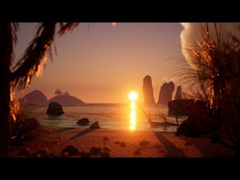 Escape to Paradise: Calming Beach Sunset Scene | Relaxation Meditation Video