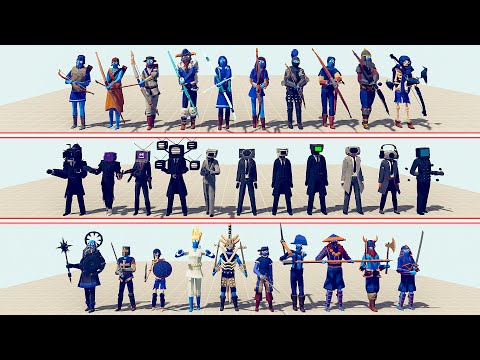 CAMERAMAN TEAM vs ARCHERS TEAM + MELEE TEAM - Totally Accurate Battle Simulator TABS