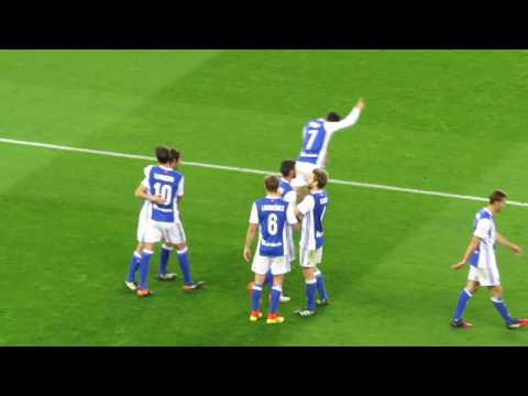 jugada integra del gol de Juanmi, Real Sociedad, Valencia, 3-2, Anoeta, 101216