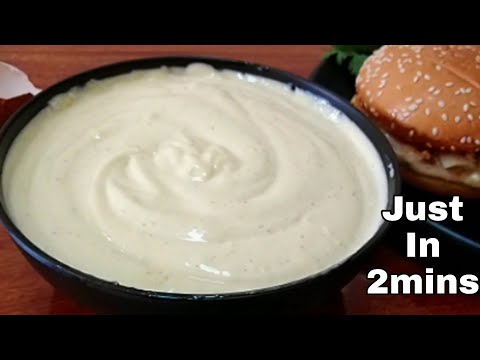Fail-proof Mayonnaise in mixer in 2mins|Easy homemade egg mayonnaise recipe|whole egg mayonnaise