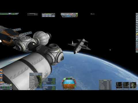 Kerbal Space Program 1.8.1: Space-plane docking with Kerbin Space Station