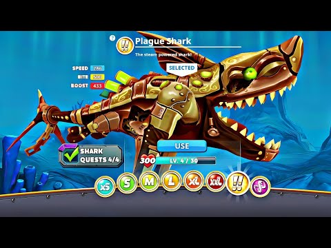 Hungry Shark World - Plague Shark Unlocked - Plague Shark Best Gameplay - Atomic Shark New Skin