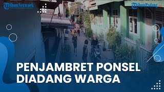 Viral Video Detik-detik Penjambret Ponsel di Bekasi Diadang Warga, Nyaris Jatuh dan Dilempar Batu