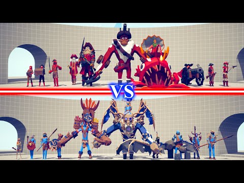 PIRATE DLC TEAM vs TRIBAL DLC TEAM - Totally Accurate Battle Simulator TABS