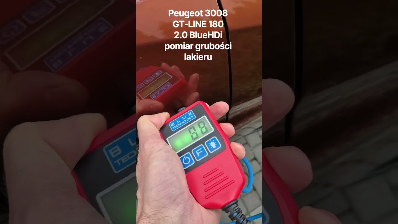 Peugeot 3008 GT-Line 2.0 BlueHDi 180 EAT8 – pomiar grubości powłoki lakierniczej