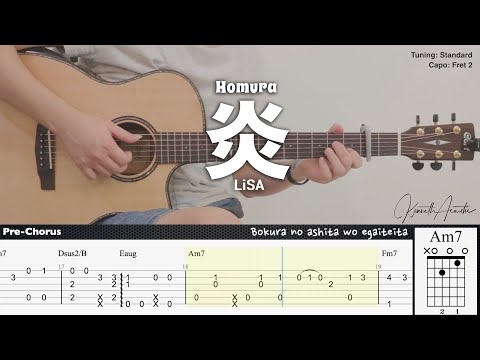(FREE TAB) Homura 炎 Demon Slayer: Kimetsu no Yaiba the Movie  - LiSA | Fingerstyle Guitar