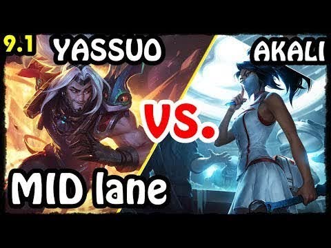 YASSUO Yasuo MID - Yasuo vs Akali Stream 9.1 Gameplay Season 9
