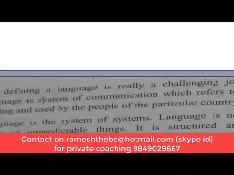 Language as a system of systems Class 11