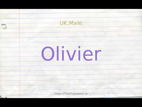 How to pronounce olivier