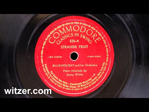 STRANGE FRUIT - BILLIE HOLIDAY (1939) on Commodore 78 RPM (original 1939 pressing)