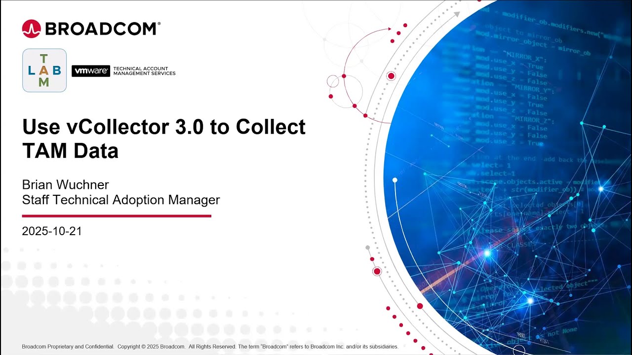 TAM Lab - Nano - Use vCollector 3.0 to Collect TAM Data