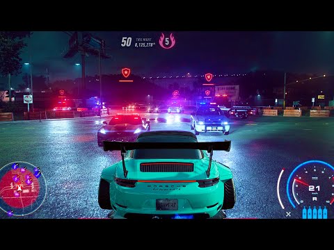 8,000,000 REPS IN ONE NIGHT | NFS HEAT | COP CHASE ON PORSCHE 911 TAGRA 4 GTS | 4K 60FPS