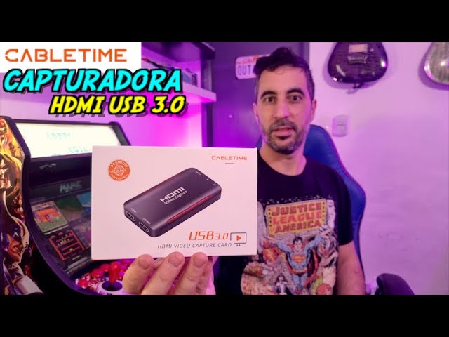 Vídeo relacionado con Tarjeta de Captura de Video HDMI 4K@30Hz/1080P@60Hz, Dispositivo de transmisión USB 3.0 y Type-C para Juegos/difusión en Vivo, aleación de Aluminio.