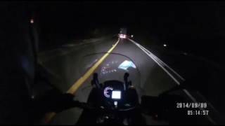preview picture of video 'Moto Guzzi Stelvio NTX at night'