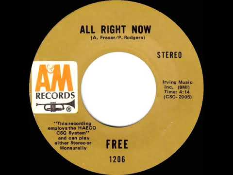 1970 HITS ARCHIVE: All Right Now - Free (stereo 45 version--#1 UK hit)