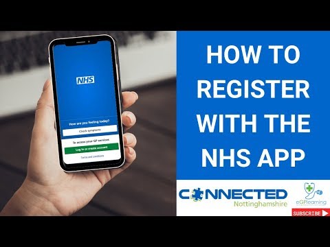 Part of a video titled How to register with the NHS app - YouTube