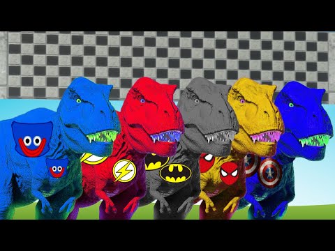 Hunting Found Jurassic World Evolution 2 Team T-rex Superhero - Animal Revolt Battle Simulator