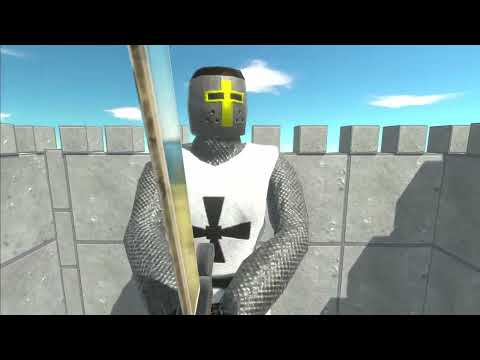 Teutonic Knight Escape from Mosasaurus - Animal Revolt Battle Simulator