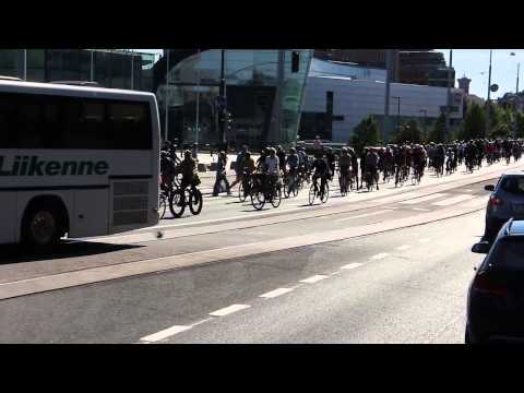 Bicycle demonstration in Helsinki 16.8.2015
