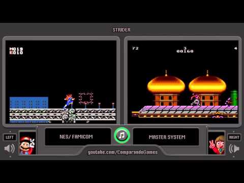 Strider (NES vs Master System) Side by Side Comparison