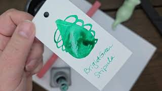 Bright Green Ink Review Stipula Calamo Fountain Pen Ink