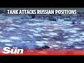 Russian positions under heavy fire as M2 Bradley tank unleashes strikes
