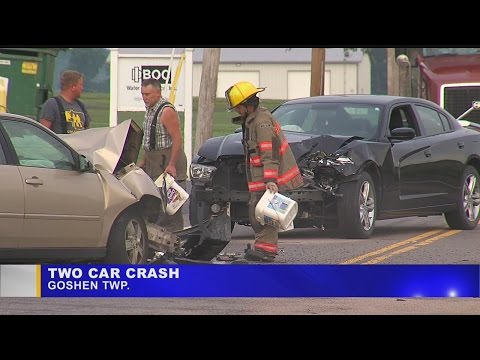 Crash at new 4-way stop in Goshen Township